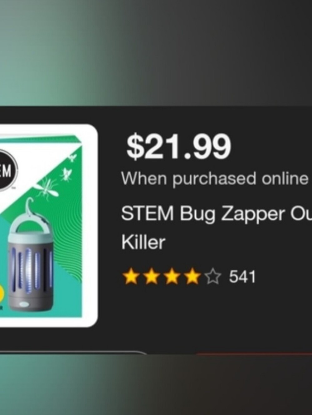 Stem Flying Insect Zapper Indoor Outdoor Bug Control Mosquitoes House Flies - Picture 5 of 5